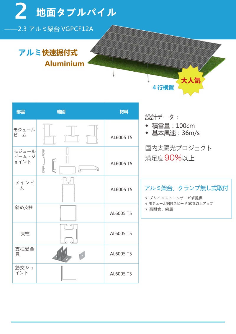 アルミ架台VGPCF12A_2.3